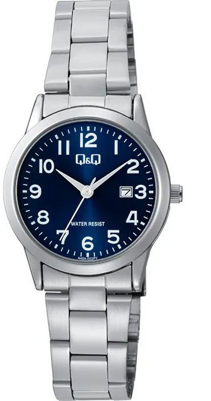 Zegarek Q&Q A45A-002P damski klasyczny niebieska tarcza cyfry datownik .