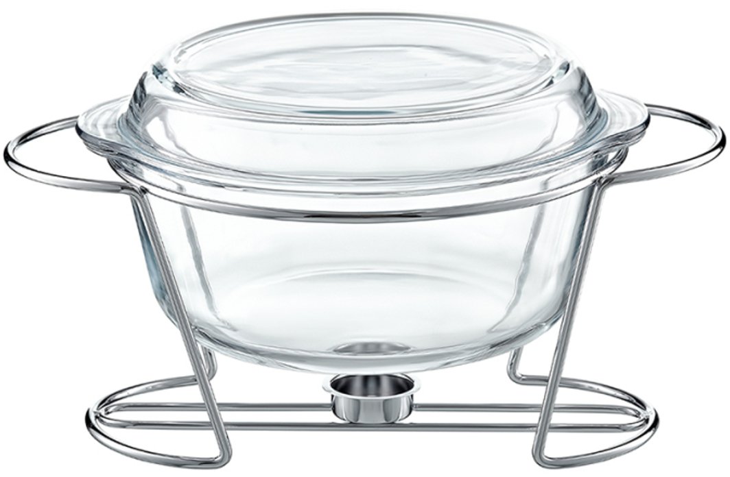 Ambition SAULE NACZYNIE Z PODGRZEWACZEM OKRĄGŁE Z POKRYWĄ 4L ŻAROODPORNE