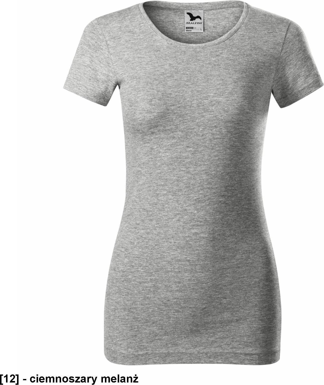 MALFINI Glance 141 - ADLER - Koszulka damska, 180 g/m, - ciemnoszary melanż XS