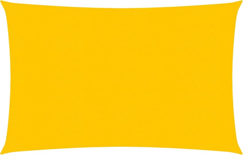 vidaXL Żagiel przeciwsłoneczny, 160 g/m, żółty, 2,5x4,5 m, HDPE