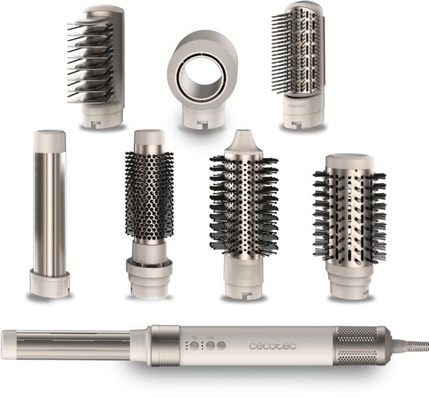 Lokówko-suszarka do włosów 8w1 Cecotec Bamba CeramicCare AirGlam Champagne