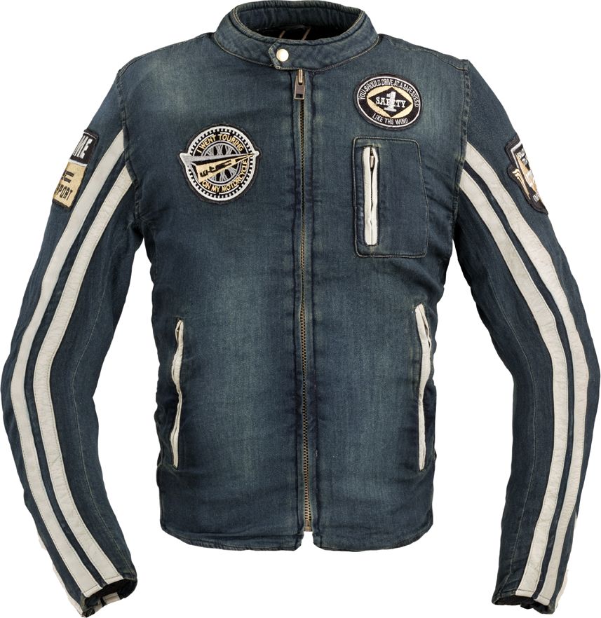 W-Tec Męska kurtka motocyklowa jeans W-TEC Wildone Kolor Niebieski, Rozmiar L