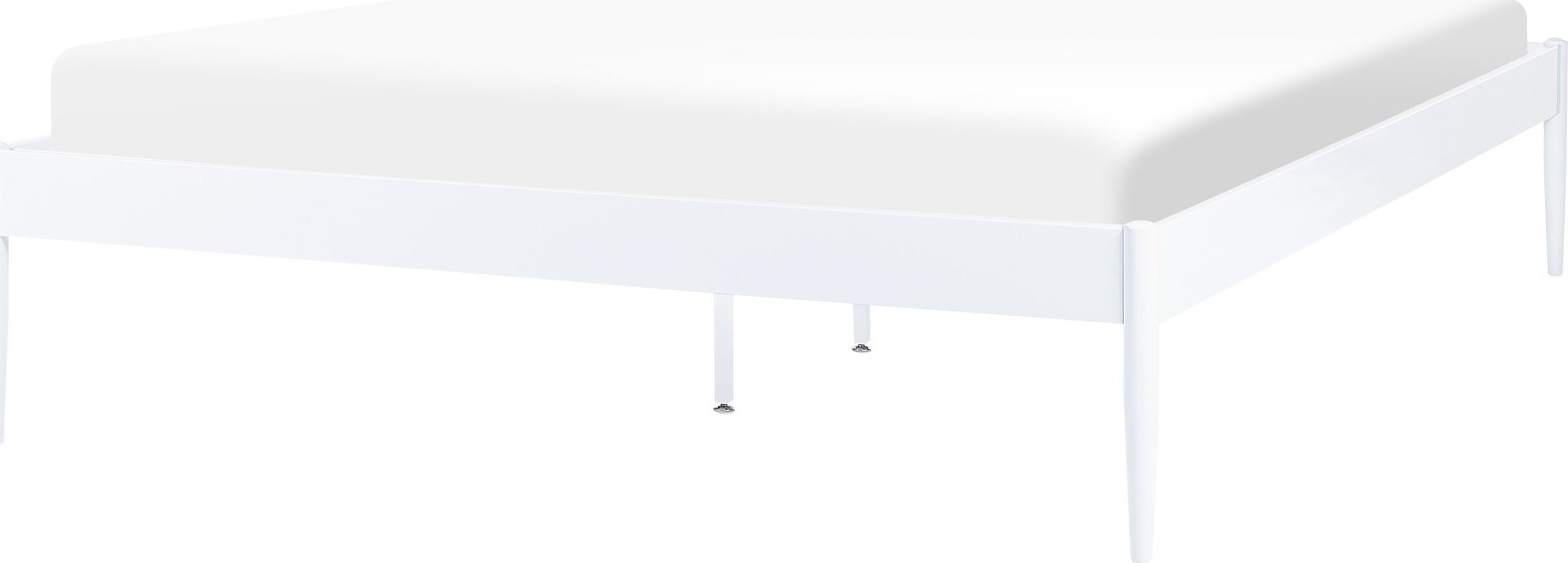 Beliani Łóżko metalowe 160 x 200 cm białe VAURS