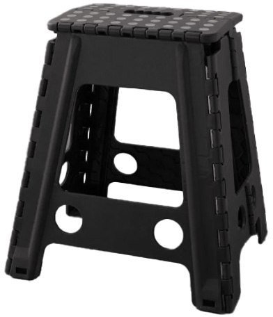 Stołek taboret składany antypoślizgowy 39cm czarny