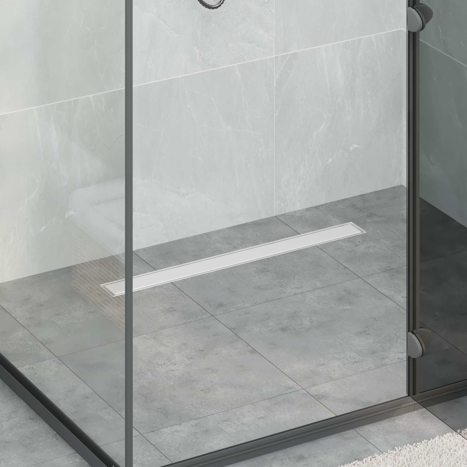 vidaXL Odpływ prysznicowy 2 w 1 z syfonem 360 Srebrny 70 cm