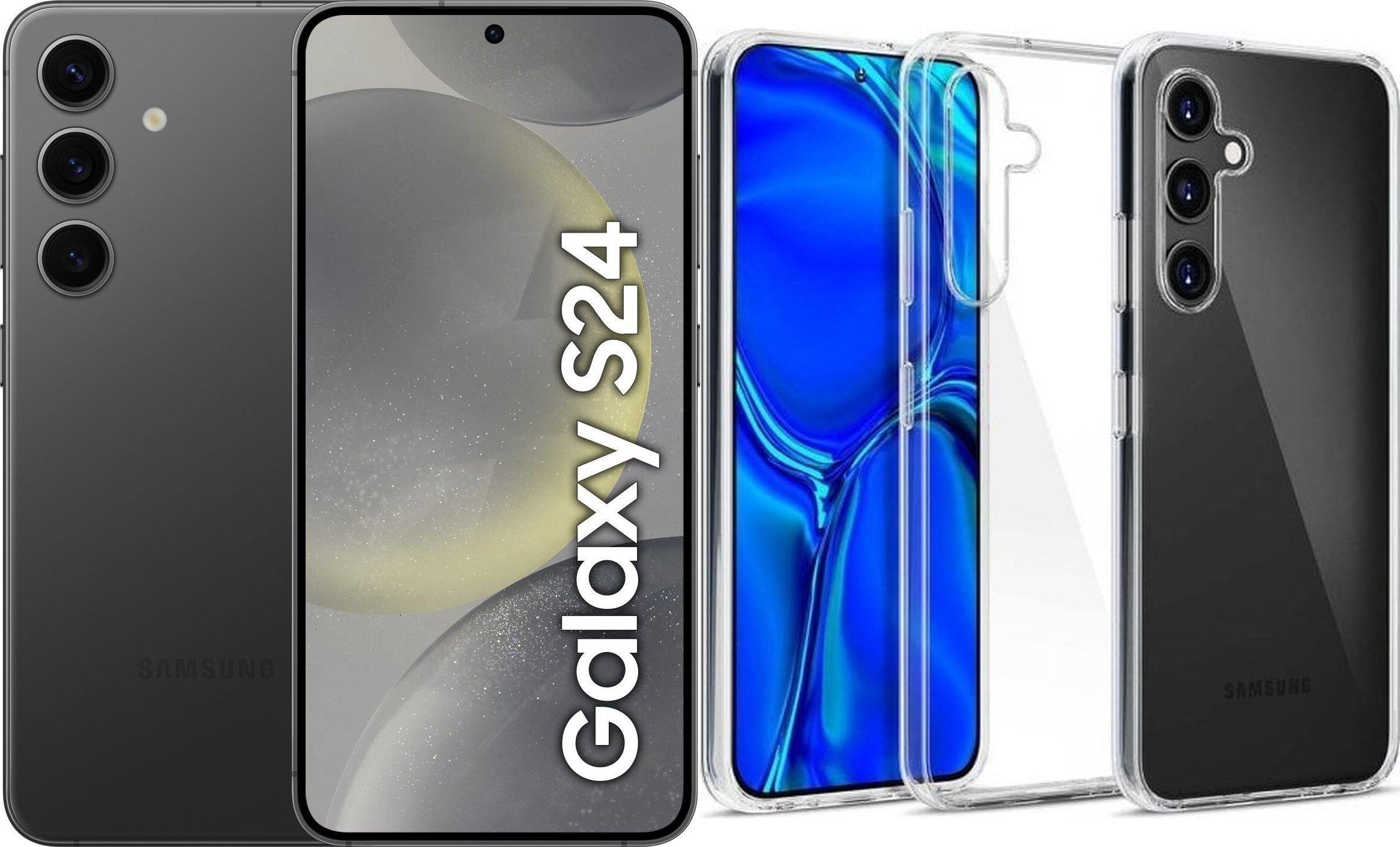 Smartfon Samsung Galaxy S24 5G 8/256GB Czarny (SM-S921BZK) + Etui Clear Case