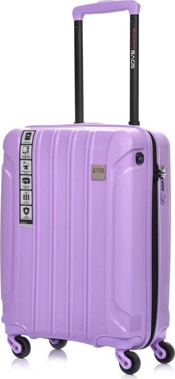 SwissBags Walizka kabinowa Tourist 55cm fioletowa