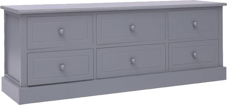 vidaXL vidaXL Szafka pod TV, ciemnoszara, 108x30x40 cm, drewno paulownia