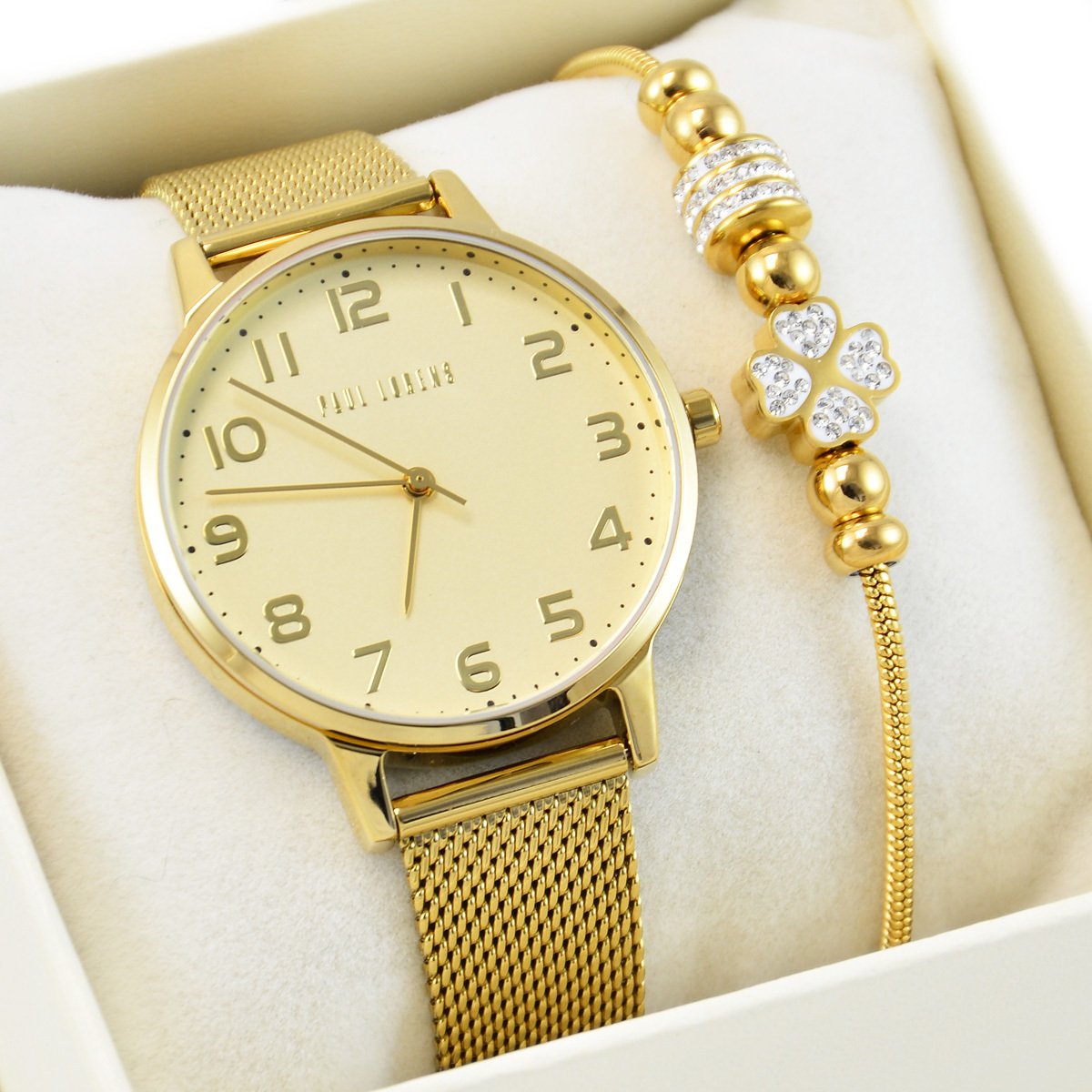 Zegarek Paul Lorens Zestaw damski zegarek ELNINO 11715B2-4D1 + bransoletka