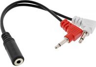 Kabel InLine Jack 3.5mm - Jack 3.5mm x2 0.15m czarny (99313I)