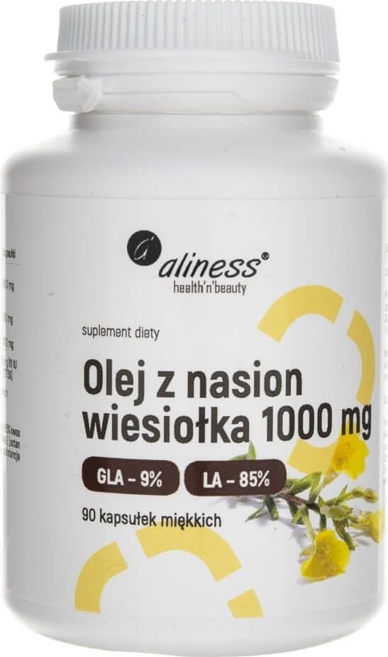 Aliness Aliness Olej z nasion wiesiołka 9% 1000 mg - 90 kapsułek
