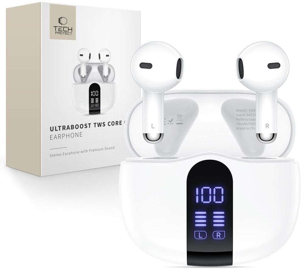 TECH-PROTECT ULTRABOOST TWS EARPHONE CORE G2 WHITE