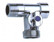 Invena Zawór kątowy trójdrożny 1/2"x1/2"x3/4" (ZW-16-W20)