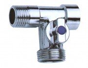 Invena Zawór kątowy trójdrożny 1/2"x1/2"x3/4" (ZW-16-W20)