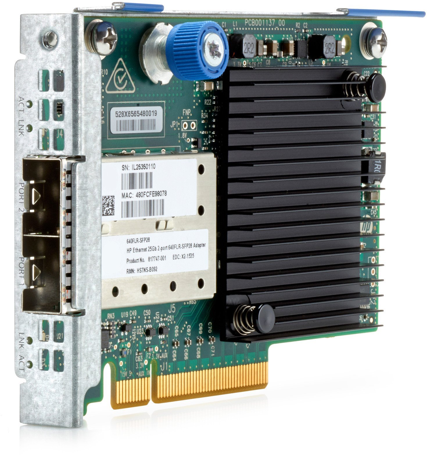 HPE Ethernet 10/25Gb 2-port 640FLR-SFP28 Eingebaut Ethernet / Fiber 25000 Mbit/s (840139-001)