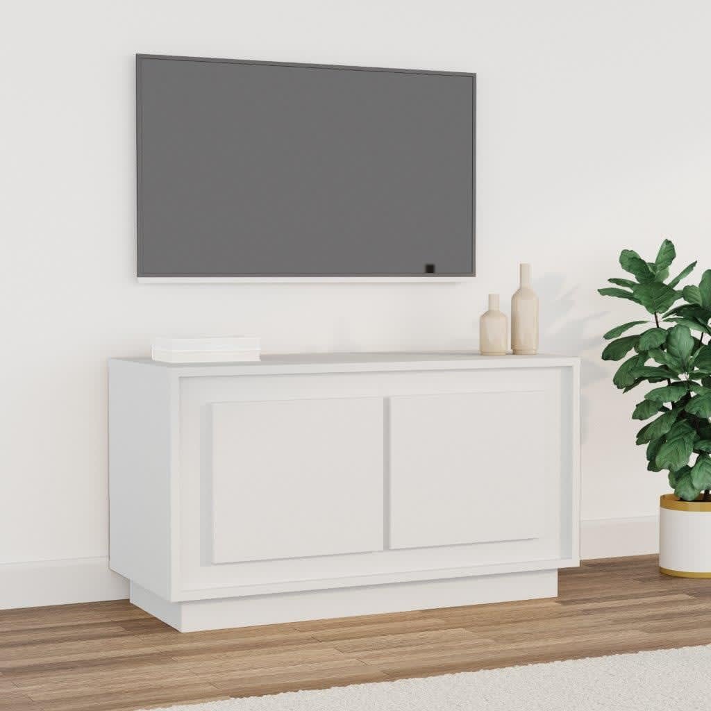 vidaXL vidaXL Szafka pod TV, biała, 80x35x45 cm, materiał drewnopochodny