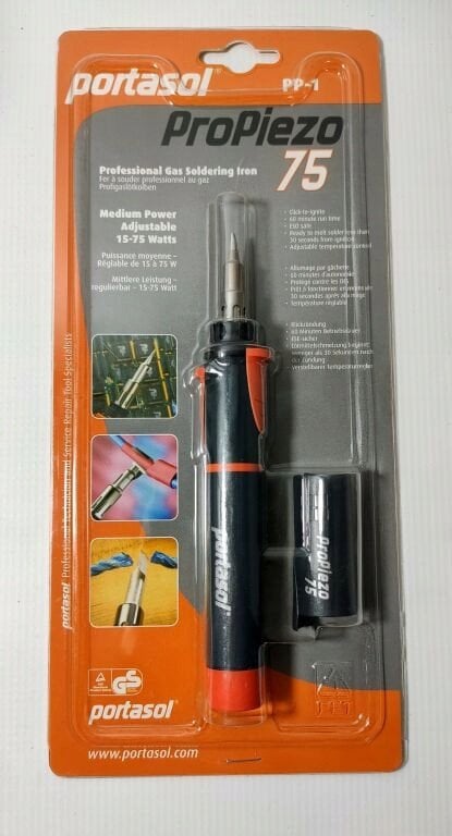 Portasol Pro Piezo 75 Kit Gaslodde-sæt 1300 °C 90 min inkl. Tændsats