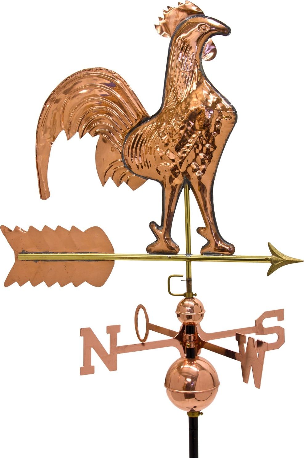 MKS Wiatrowskaz duży kogut miedziany na dach, altankę