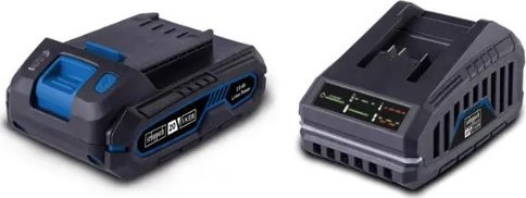 Scheppach Rinkinys SBSK2.0 akumuliatorius 2,0Ah Li-ion + 2,4A ładowania