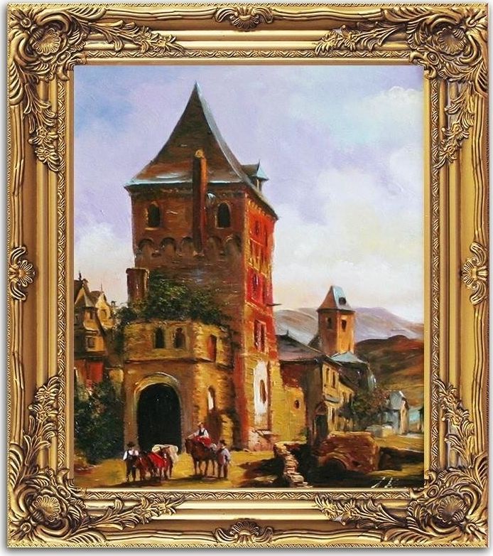 GO-BI Obraz "Architektura" ręcznie malowany 53x64cm