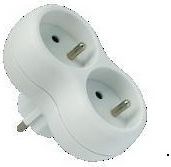 Elgotech Rozgałęźnik wtyczkowy 2-gniazda z/u R-20CA