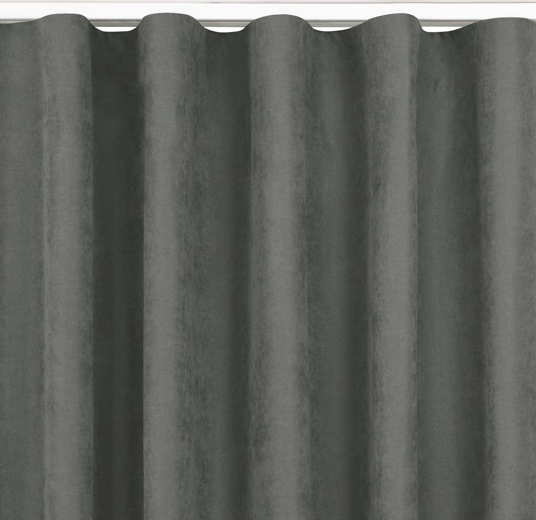 Homede Homede Zasłona MILANA szenilowa na taśmie wave 420x270 szara