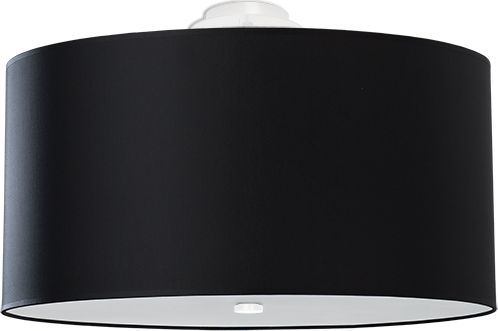 Lampa sufitowa Lumes Czarny okrągły nowoczesny plafon 50 cm - EX665-Otti