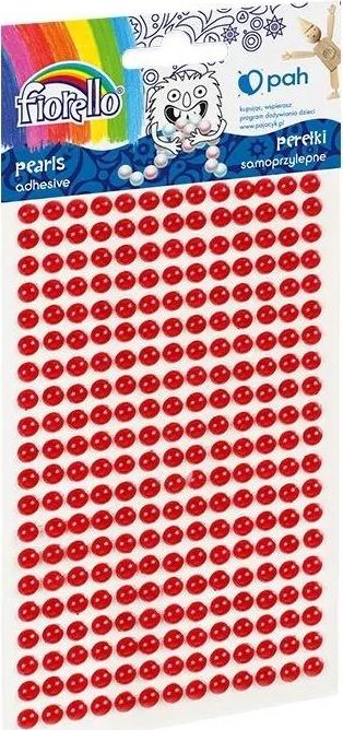 Fiorello Perełki samoprzylepne czerwone FIORELLO