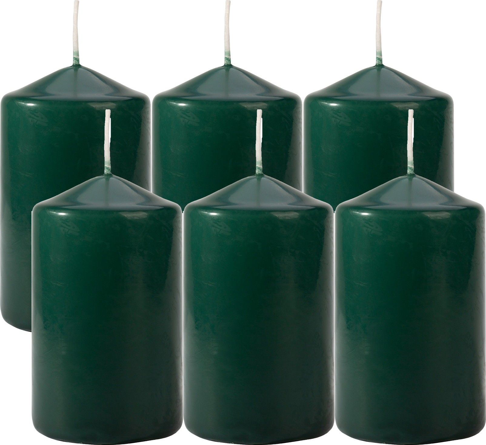 Bispol Świeca walec BISPOL 30H 10CM SW60/100 BUTELKOWA ZIELEŃ 6szt.