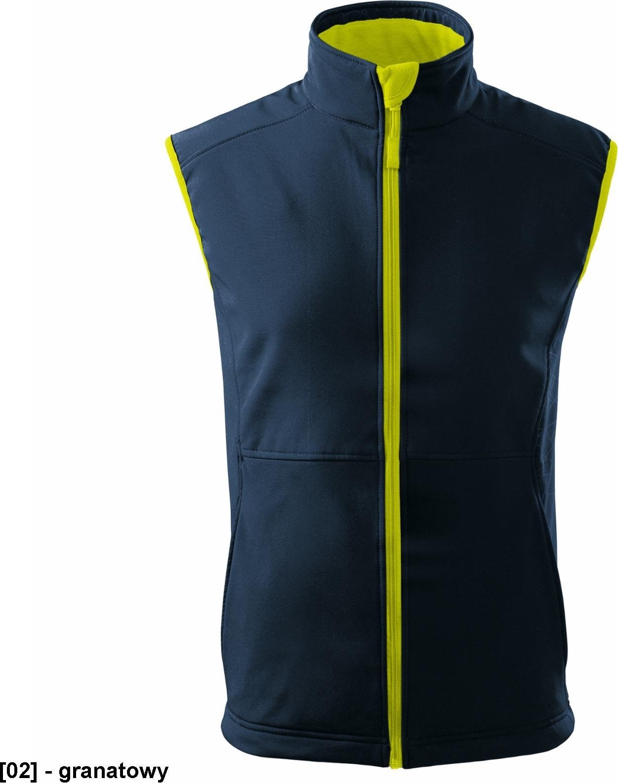 MALFINI Vision 517 - ADLER - Softshell kamizelka męska, 280 g/m, 6% elastan, 94% poliester, - granatowy XL