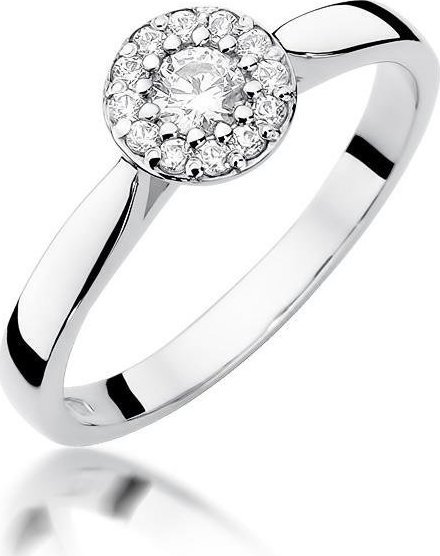 Best Diamonds złoty pierścionek z brylantem 0.22ct 17