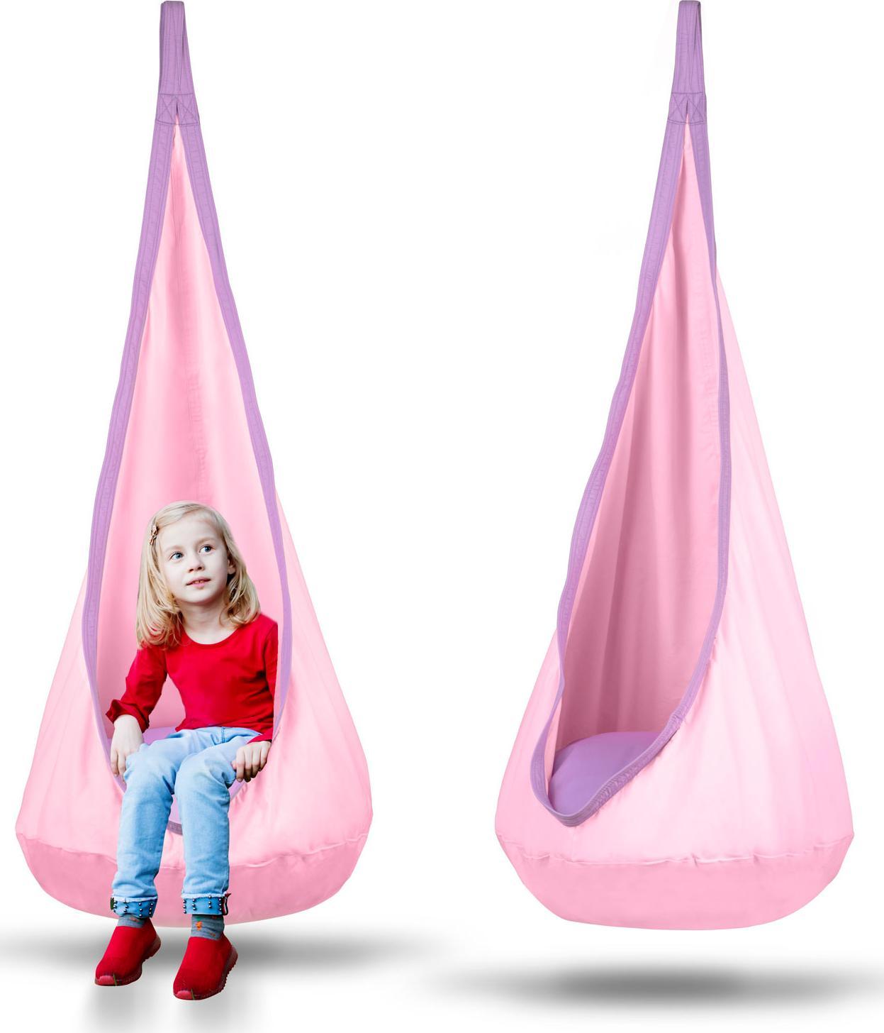 Neo-Sport Kokon fotel wiszący jasnoróżowy