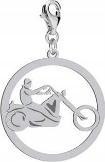 Radziszewska Jewellery Srebrny Charms Motocyklista Motocykl DEDYKA