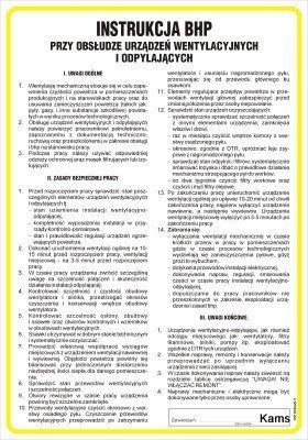 TD Systems IAF25 Instrukcja BHP przy obsłudze urządzeń wentylacyjnych i odpylających