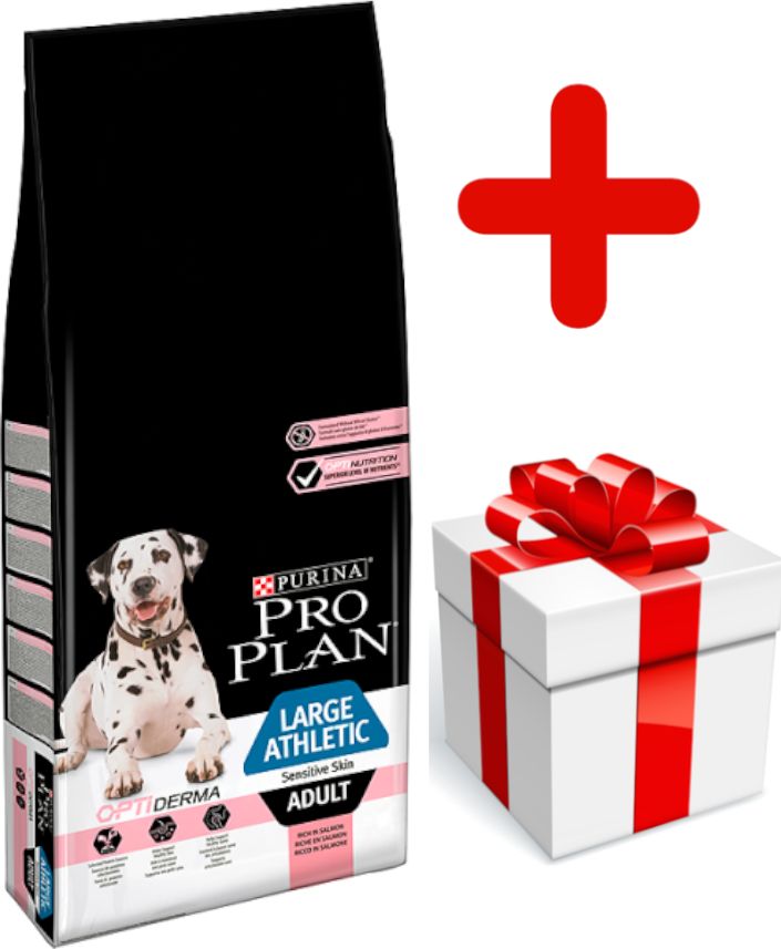 Purina Purina Pro Plan Large Adult Athletic Optiderma, łosoś i ryż 14kg + niespodzianka dla psa GRATIS!