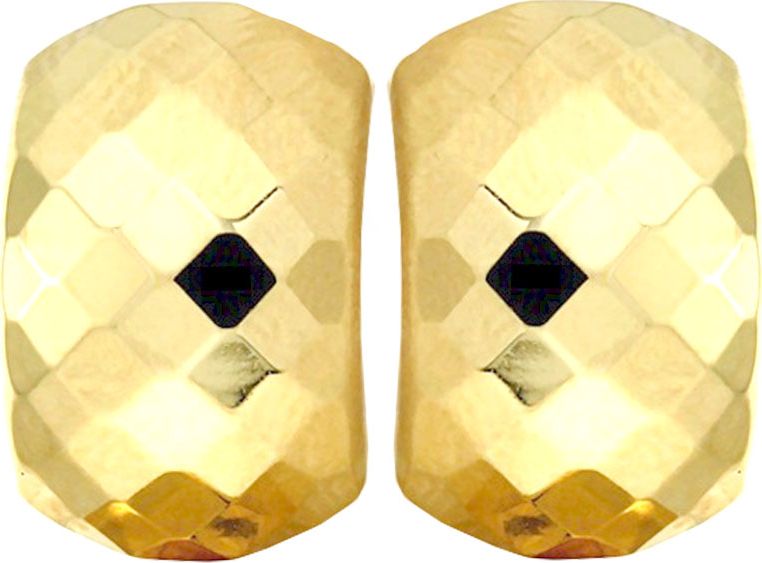 Lovrin ZŁOTE ANGIELSKIE KOLCZYKI 333 DIAMENTOWANE BLASZKI