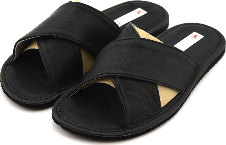 Wójciak Wójciak p209 Czarne Pantofle skórzane męskie 40