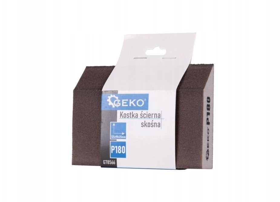 Geko Kostka ścierna skośna 125x90x25mm P180 (250)