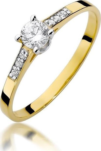 Best Diamonds złoty pierścionek z brylantem 0.21ct 21