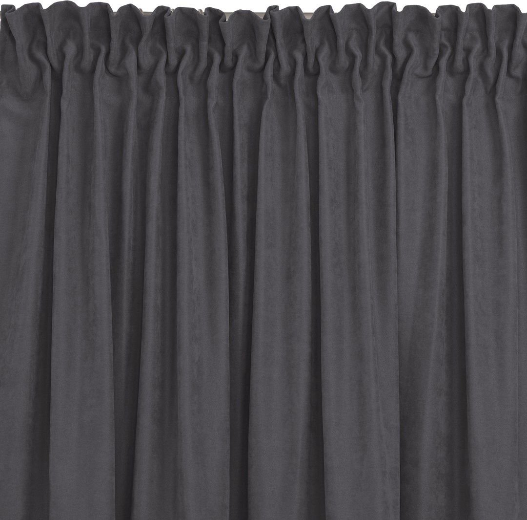 Homede Zasłona MILANA grafitowy szenila 136x225 HOMEDE