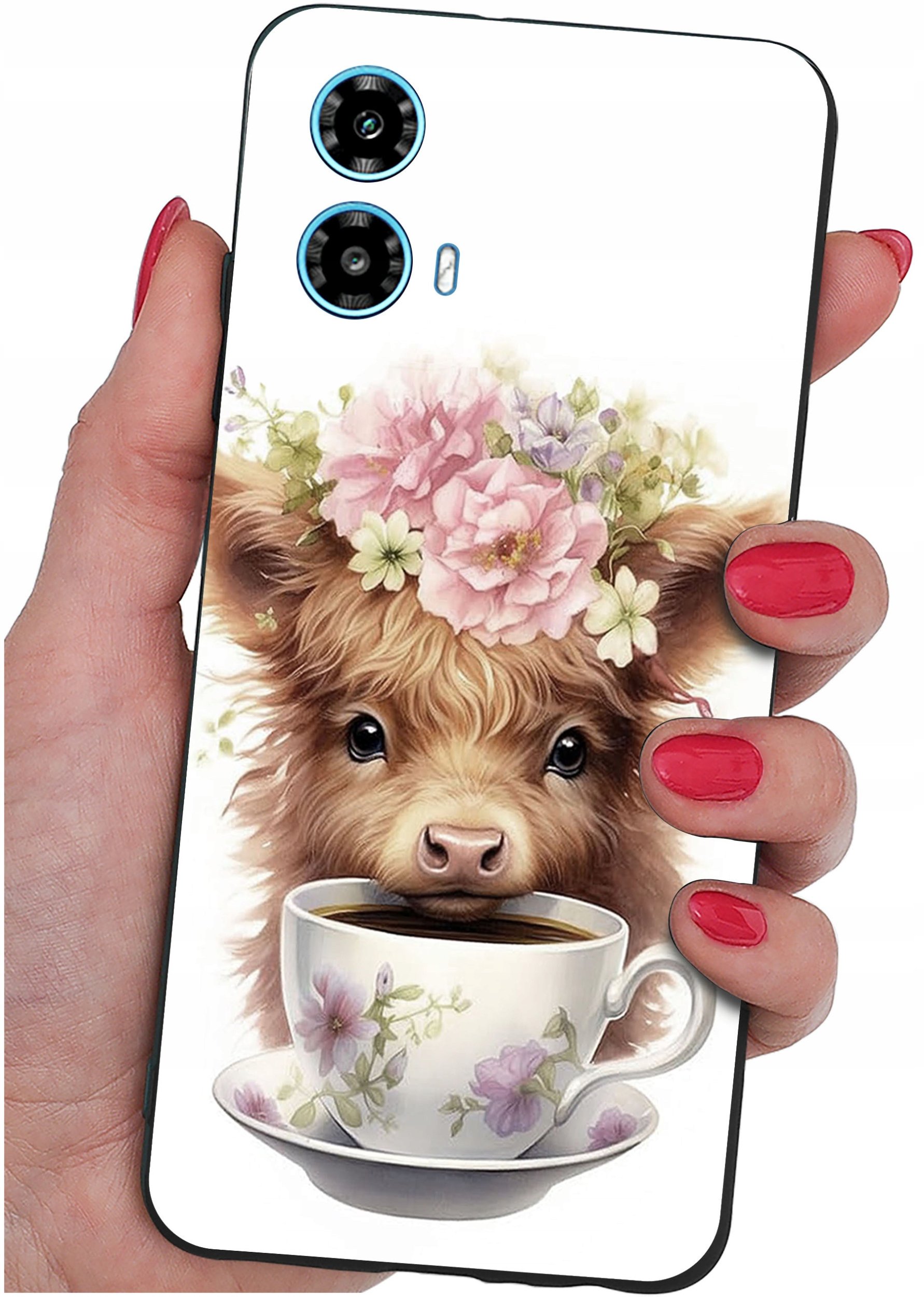 ETUI do Motorola Moto G34 5G WZORY |SILIKONOWE MATT CASE + SZKŁO 9H