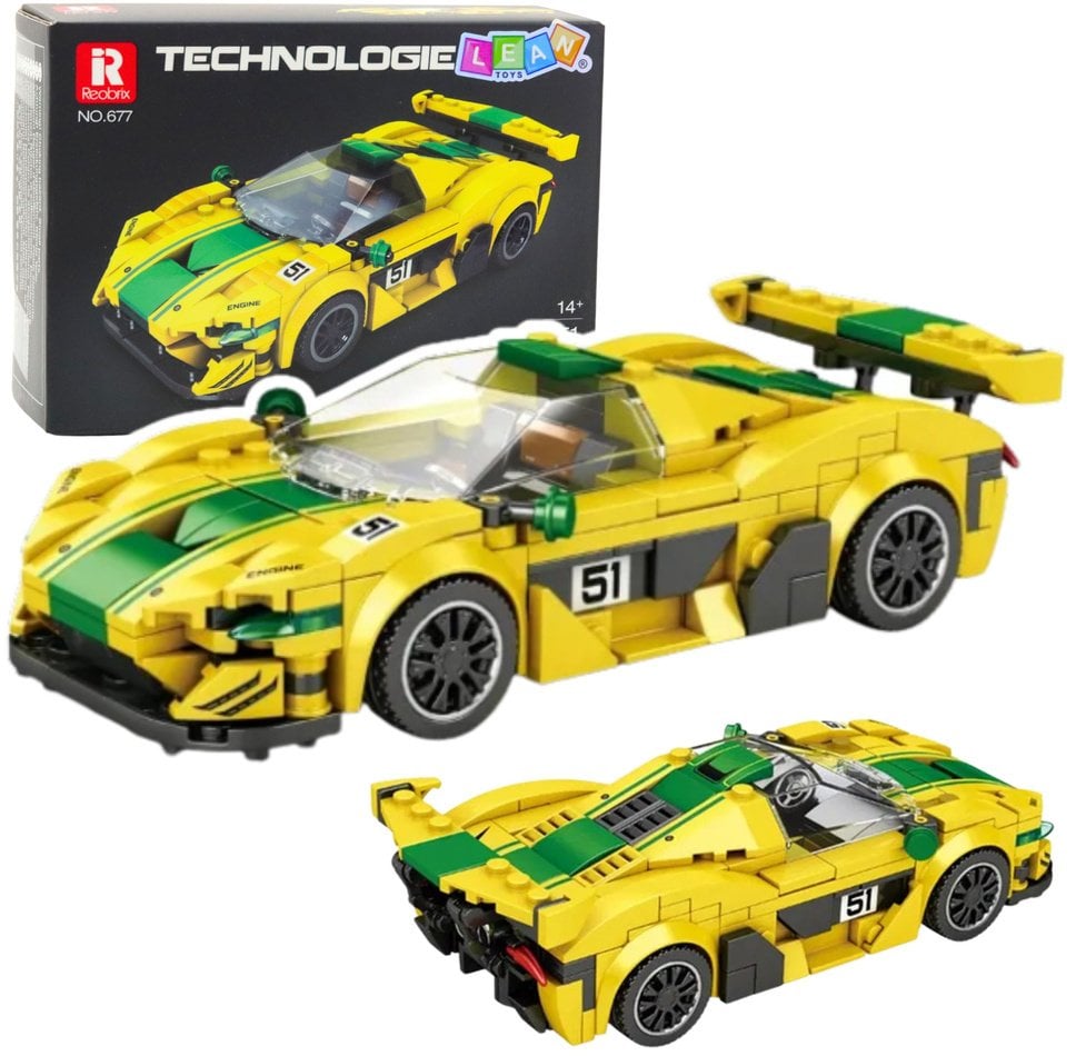 Klocki Konstrukcyjne Samochód Wyścigowy P1 GTR Żółty 351 el.