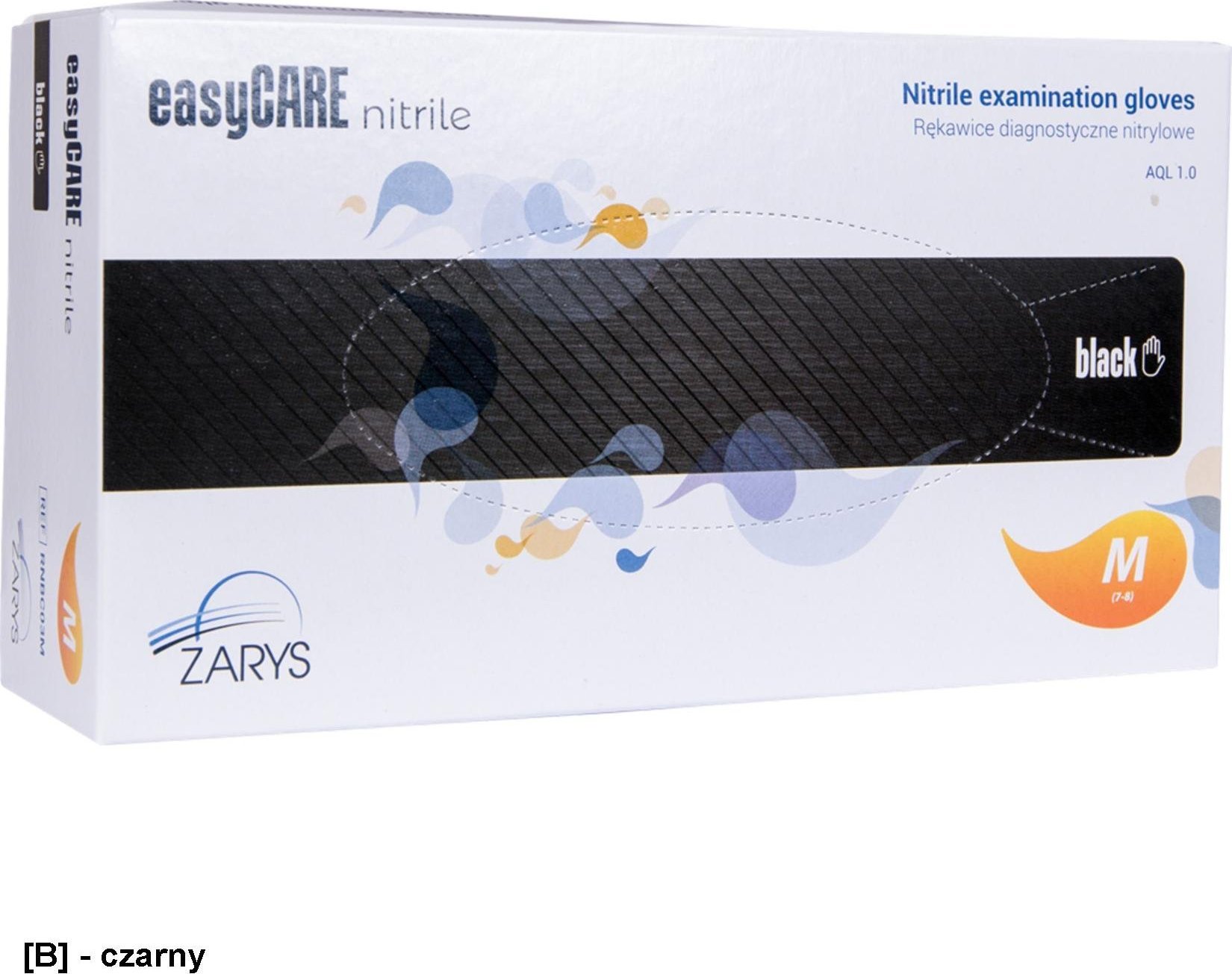 R.E.I.S. RZ-NITEASY-PF - Rękawice nitrylowe - bezpudrowe, easyCARE - czarny XL
