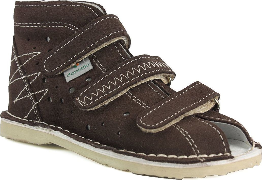 Danielki Obuwie chłopięce Danielki T105 profilaktyczne brązowy 19
