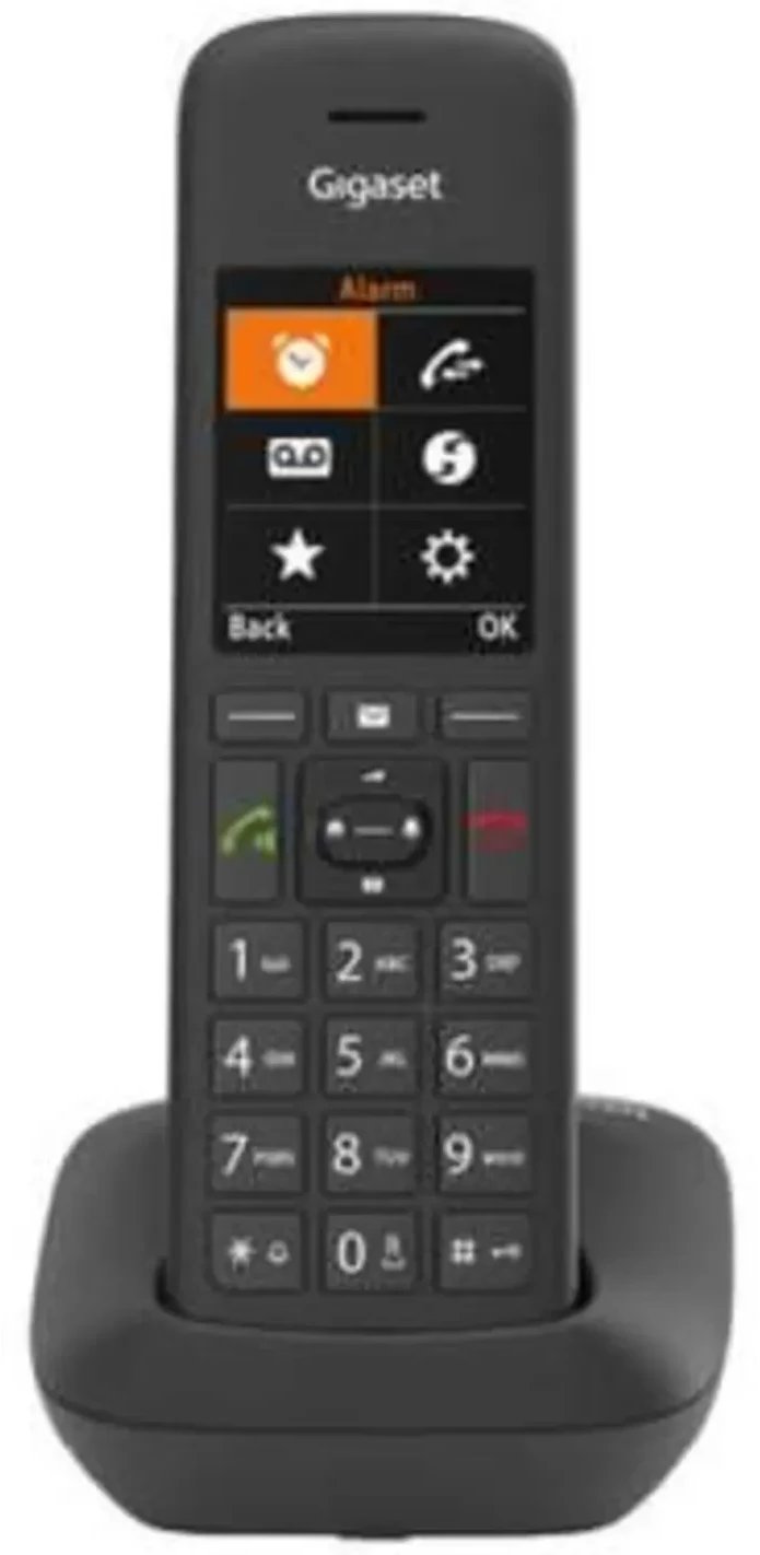 GIGASET C575HX schwarz 5.8 cm 2.2 Zoll TFT Farbdisplay Freisprechen Telefonbuch HD Voice fr DECT Basisstationen und Router