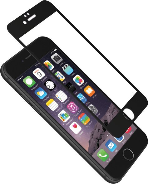 Cygnett Cygnett 9H Screen Protector with silicone boarder - IPhone 6 Plus - Clear / Black