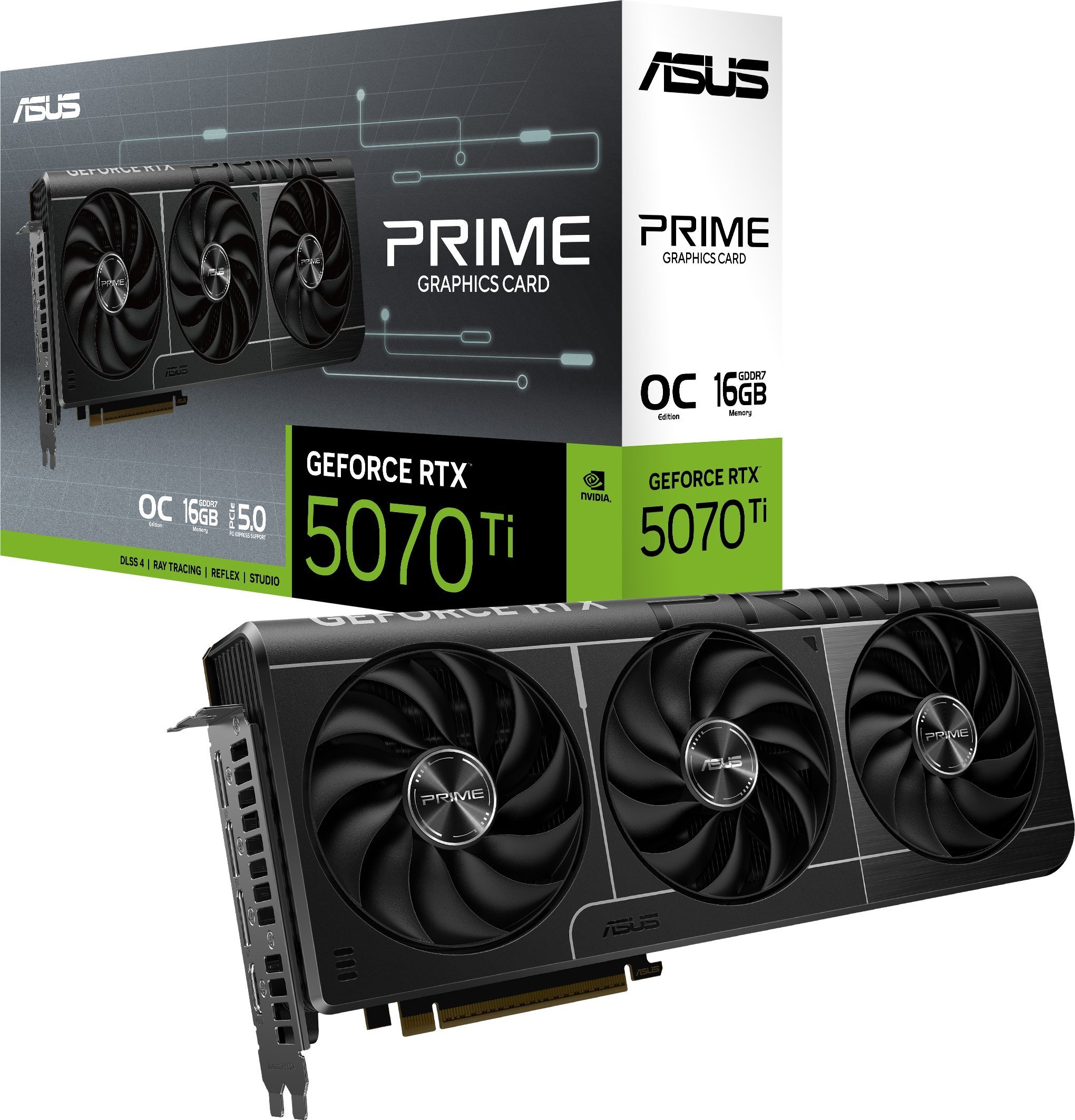 Karta graficzna Asus Prime GeForce RTX 5070 Ti OC 16GB GDDR7 (PRIME-RTX5070TI-O16G)