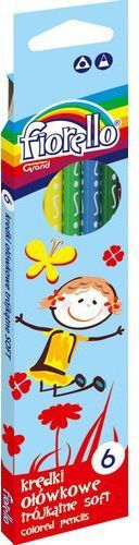 Grand Kredki oĹ‚Ăłwkowe 6 kolorĂłw trĂłjkÄ…tne supermiÄ™kkie