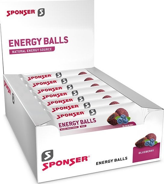 Przekąska SPONSER ENERGY BALLS Blueberry (pudełko 18szt x 45g) (NEW 2025)