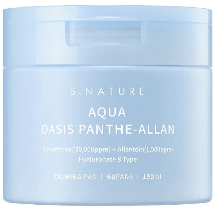 S.NATURE_Aqua Oasis Panthe-Allan Calming Pad łagodzące płatki do twarzy 60szt
